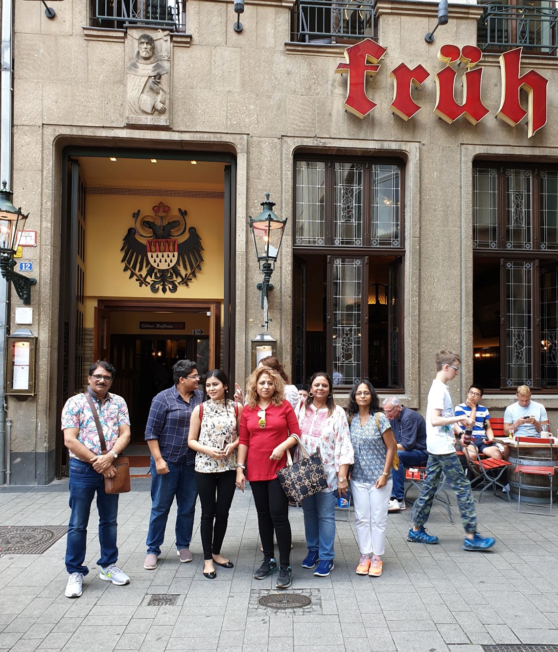 In front of the "Früh Kölsch" Brewery