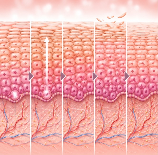 Skin cell renewal and modern skincare science